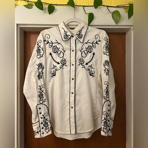 Scully embroidered button down